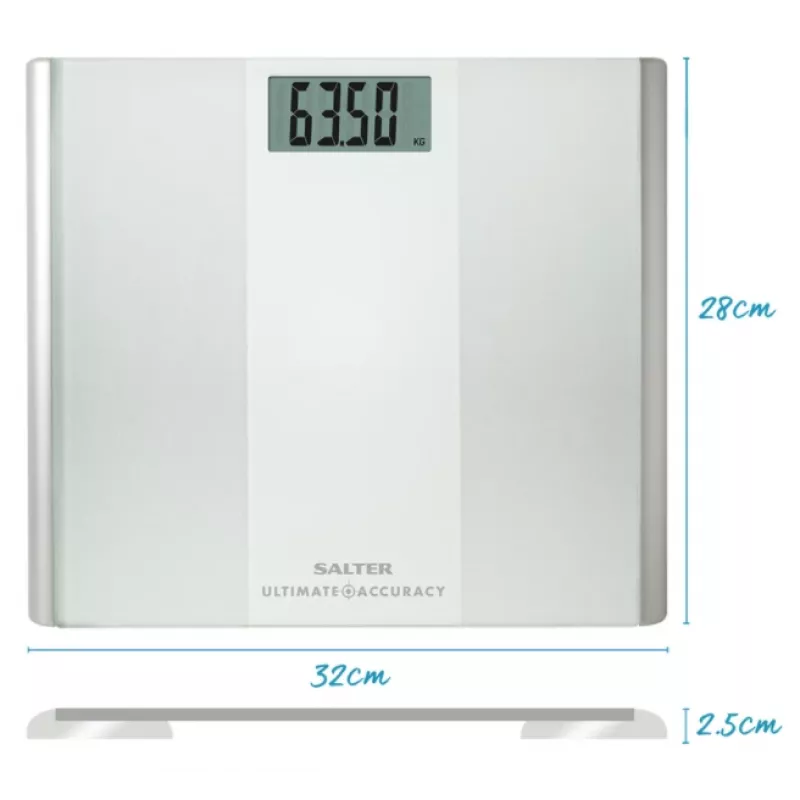 Salter 9009 WFEU12 Ultimate Accuracy Elektroniczna Waga Łazienkowa, Biała