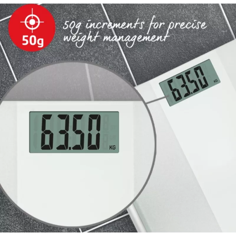 Salter 9009 WFEU12 Ultimate Accuracy Elektroniczna Waga Łazienkowa, Biała