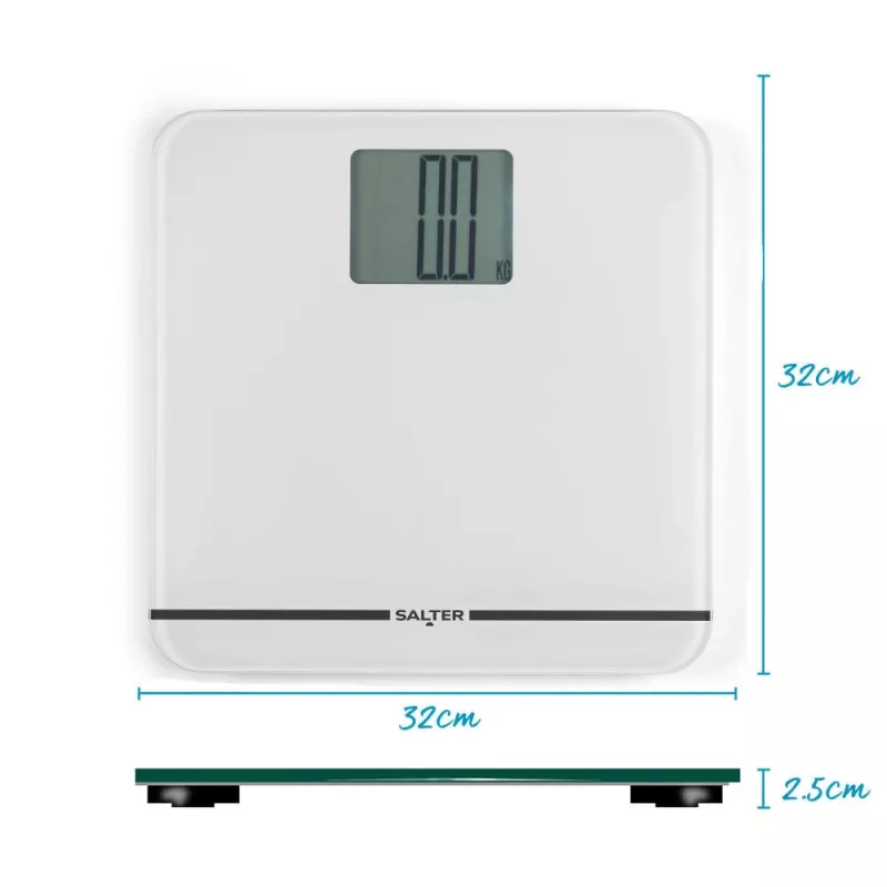 Salter 9075 WFEU12 Max Elektroniczna Waga Łazienkowa, Biała