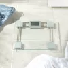 Salter 9081 SVFEU12 Szklana Elektroniczna Waga Łazienkowa, Srebrny/Przezroczysty