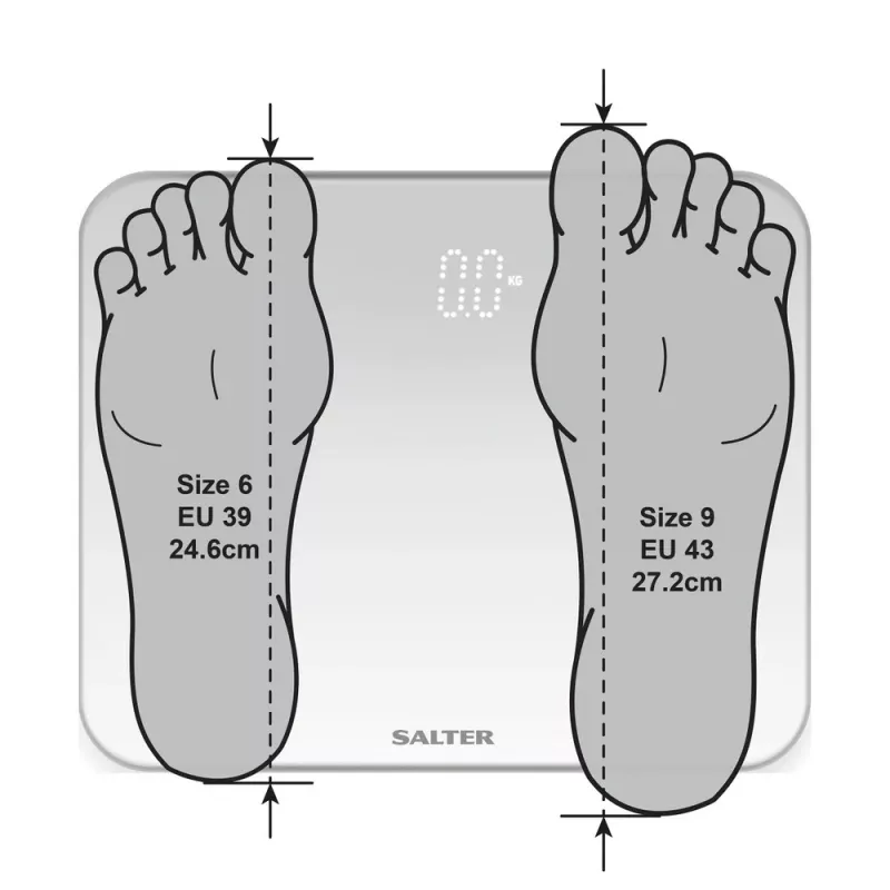 Salter 9204 BFEU12 Phantom Elektroniczna Waga Kuchenna, Czarna, 5 kg Pojemność, 1 g Działka, Wyświetlacz LCD, Wzmocniona Szklana Platforma