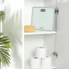 Salter 9207 WHCFEU12 Kompaktowa szklana elektroniczna waga łazienkowa, biała
