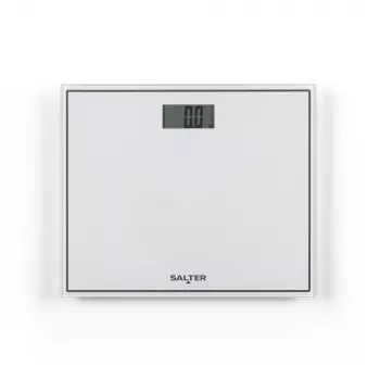 Salter 9207 WHCFEU12 Kompaktowa szklana elektroniczna waga łazienkowa, biała