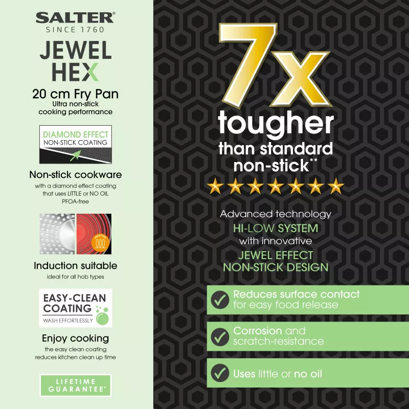 Salter BW11619SA3 Jewel Hex 20cm Patelnia