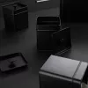 Salter BW124571EU7 Kuro 3-częściowy zestaw pojemników - czarny, bambusowa pokrywka, szczelne przechowywanie