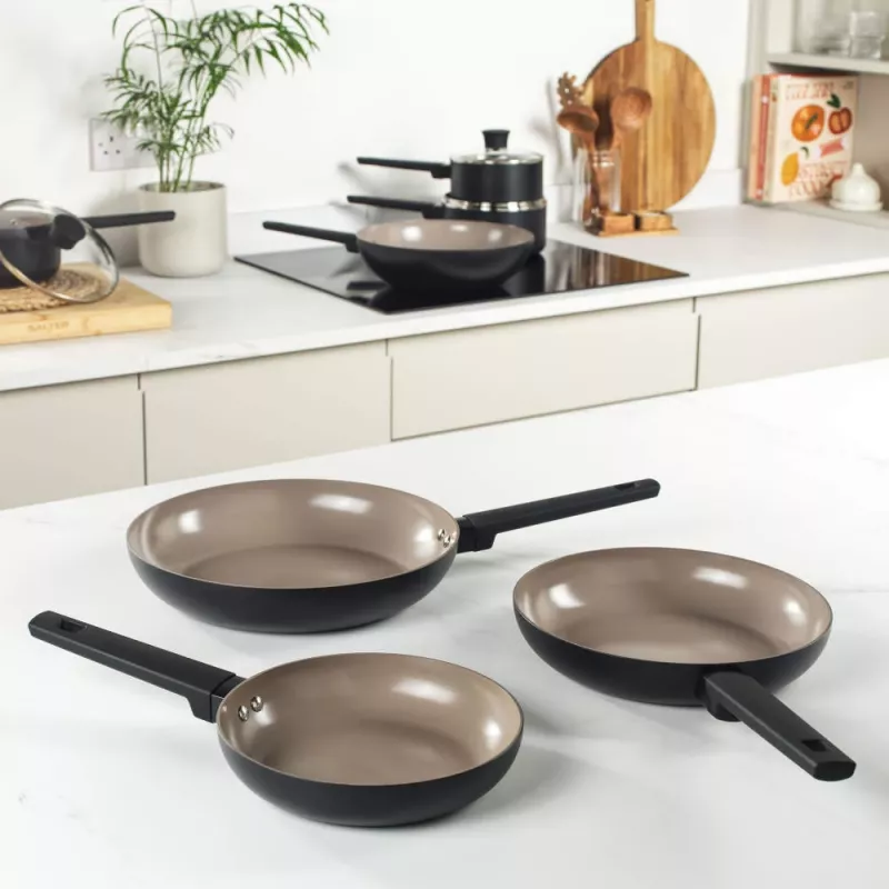 Salter BW12871EU7 Ceramic 24cm Fry Pan - Charcoal Grey, Induction Compatible, Non-Stick