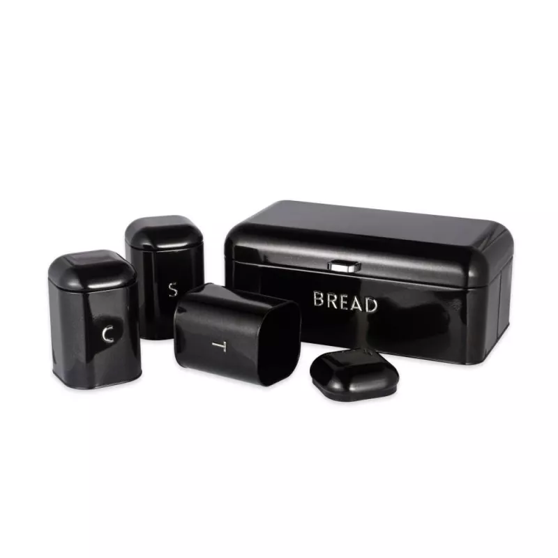 Salter BW14045B Boston 4-Piece Countertop Set, Black