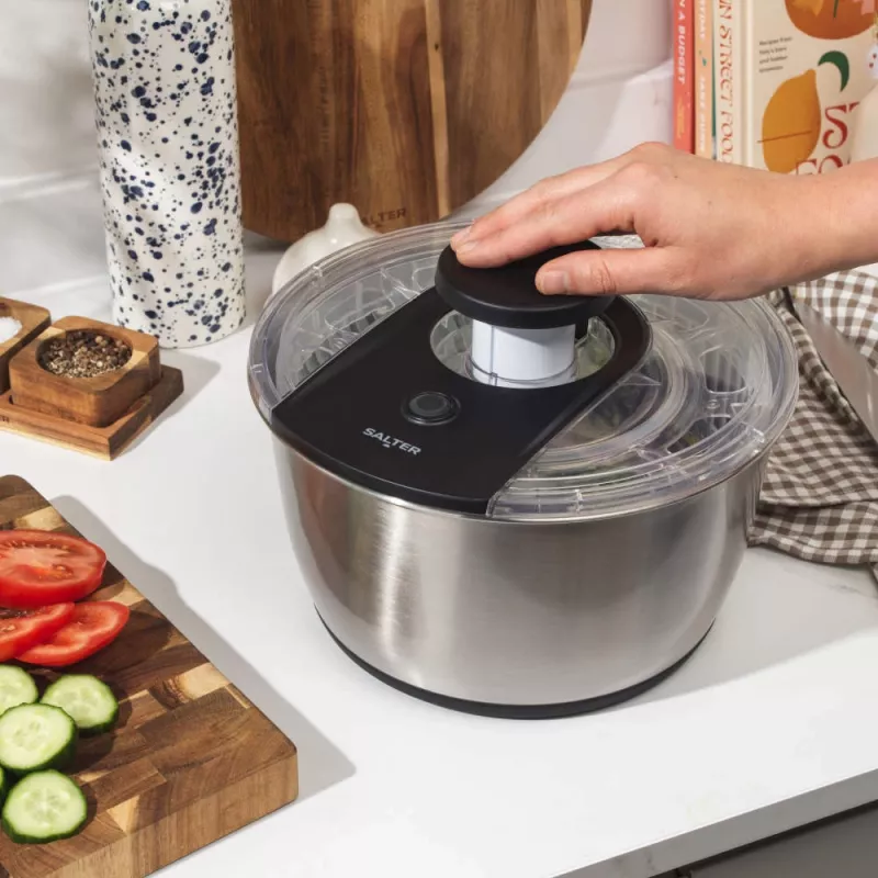 Salter BW14097 Salad Spinner 6L, Silver