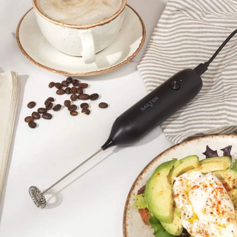Salter BW14234 Rechargeable Milk Frother, Black