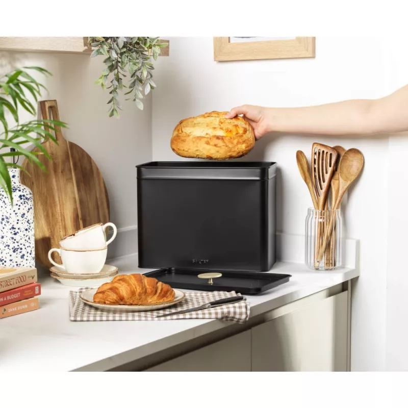 Salter BW14371 Alchemy Bread Bin, Black