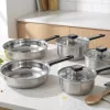 Zestaw patelni Salter BW14629 Expert 5-częściowy - kute aluminium, nieprzywierająca, kompatybilna z indukcją, czarny