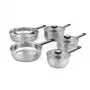 Zestaw patelni Salter BW14629 Expert 5-częściowy - kute aluminium, nieprzywierająca, kompatybilna z indukcją, czarny