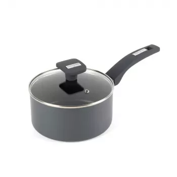 Salter BW14719 Alto 18cm Rondel z Pokrywką, Kute Aluminium, Nieprzywierająca, Czarny