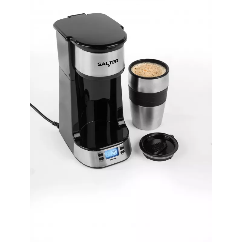 Ekspres do kawy cyfrowy Salter EK2732FVDE - 1,5L, 12 filiżanek, czarno-srebrny