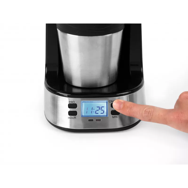 Ekspres do kawy cyfrowy Salter EK2732FVDE - 1,5L, 12 filiżanek, czarno-srebrny