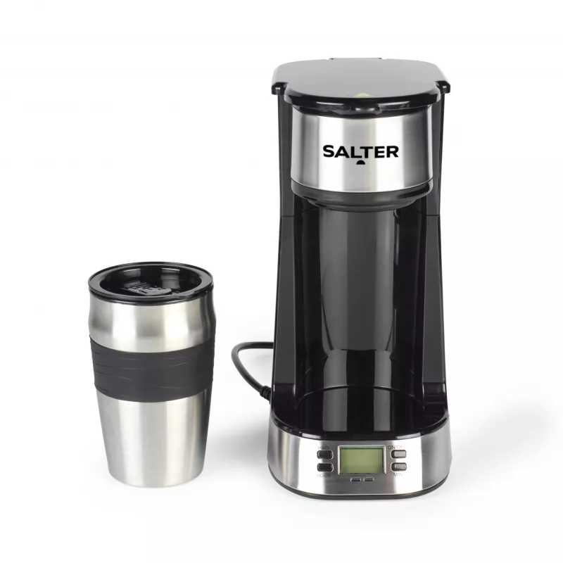 Ekspres do kawy cyfrowy Salter EK2732FVDE - 1,5L, 12 filiżanek, czarno-srebrny