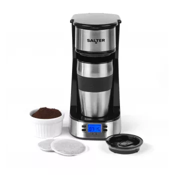 Ekspres do kawy cyfrowy Salter EK2732FVDE - 1,5L, 12 filiżanek, czarno-srebrny