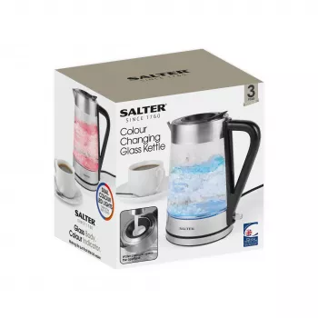 Czajnik szklany zmieniający kolor Salter EK5078SSFVDE 1.7L 3000W