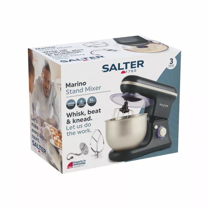 Salter EK5620BGRYFVDE Marino Mikser Planetarny 1000W 5L Szary