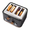 Salter EK5823BLKVDE Toronto 4-Slice Toaster - Black Stainless Steel