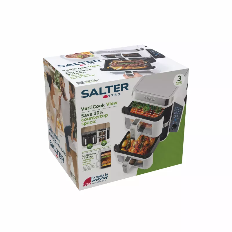 Salter EK6534WHTVDE VertiCook View Air Fryer Oven 11L 1800W Biały