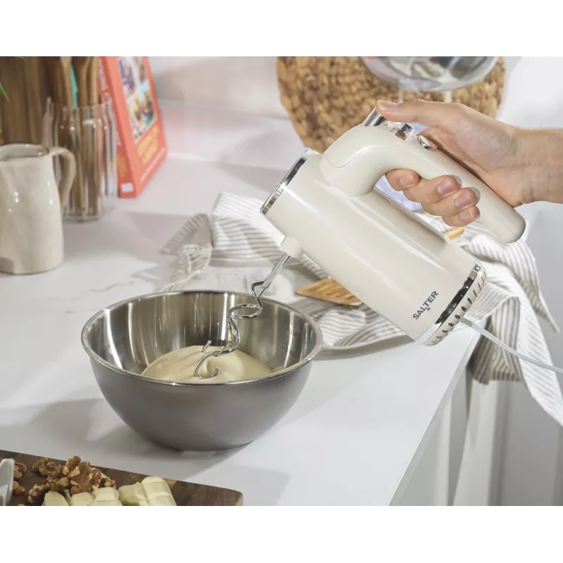 Salter EK6684CRMVDE Retro Hand Mixer 250W Cream