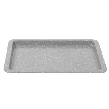 Blacha do pieczenia Salter Marblestone 37 cm - stal węglowa z powłoką nieprzywierającą, efekt marmuru w kolorze szarym