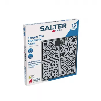 Salter SA00702TCFEU12 Tanger Tile Elektroniczna Waga Kuchenna, 5 kg / 1 g, Wielokolorowa