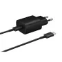 Samsung 25W Travel Charger + USB-C/USB-C Data Cable Czarny (OOB Bulk) (EP-TA800EBE + EP-DA905BBE)