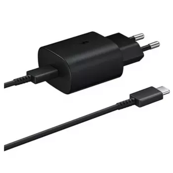 Samsung 25W USB-C Super Fast Charging Travel Adapter z kablem USB-C na USB-C - Czarny