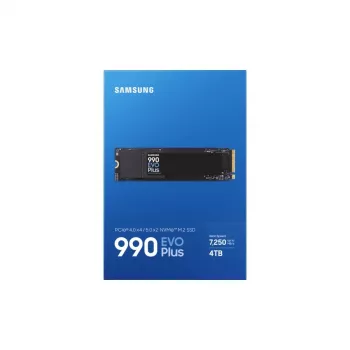 Samsung 990 EVO Plus 4TB M.2 PCIe 4.0 NVMe SSD, odczyt 7150 MB/s, zapis 6900 MB/s, 1,35 mln IOPS, czarny