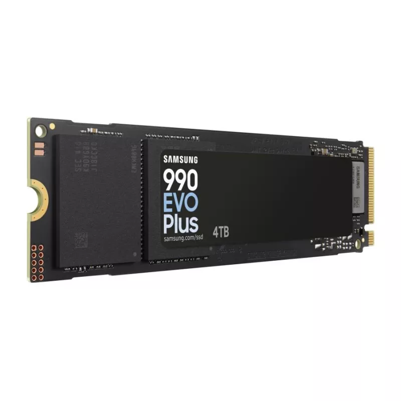 Samsung 990 EVO Plus 4TB M.2 PCIe 4.0 NVMe SSD, odczyt 7150 MB/s, zapis 6900 MB/s, 1,35 mln IOPS, czarny