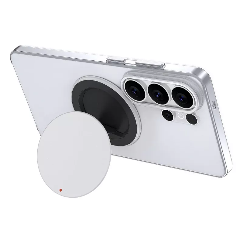 Samsung by Hochuen 360° Magnetyczna Podstawka Biurkowa do Smartfonów i Tabletów – Srebrna, Uniwersalna, Składana, Aluminiowa z Magnesami N52