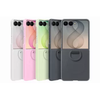 Samsung EF-EF776CGEGWW Silikonowa etui z magnetycznym pierścieniem do Galaxy Z Flip8, Zielony