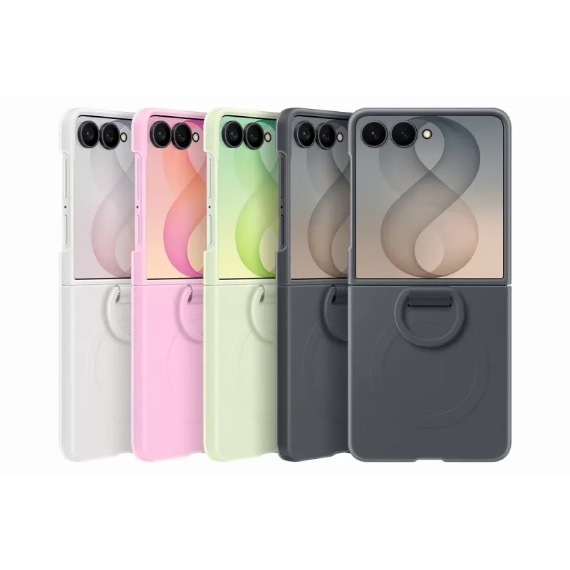 Samsung EF-EF776CGEGWW Silikonowa etui z magnetycznym pierścieniem do Galaxy Z Flip8, Zielony