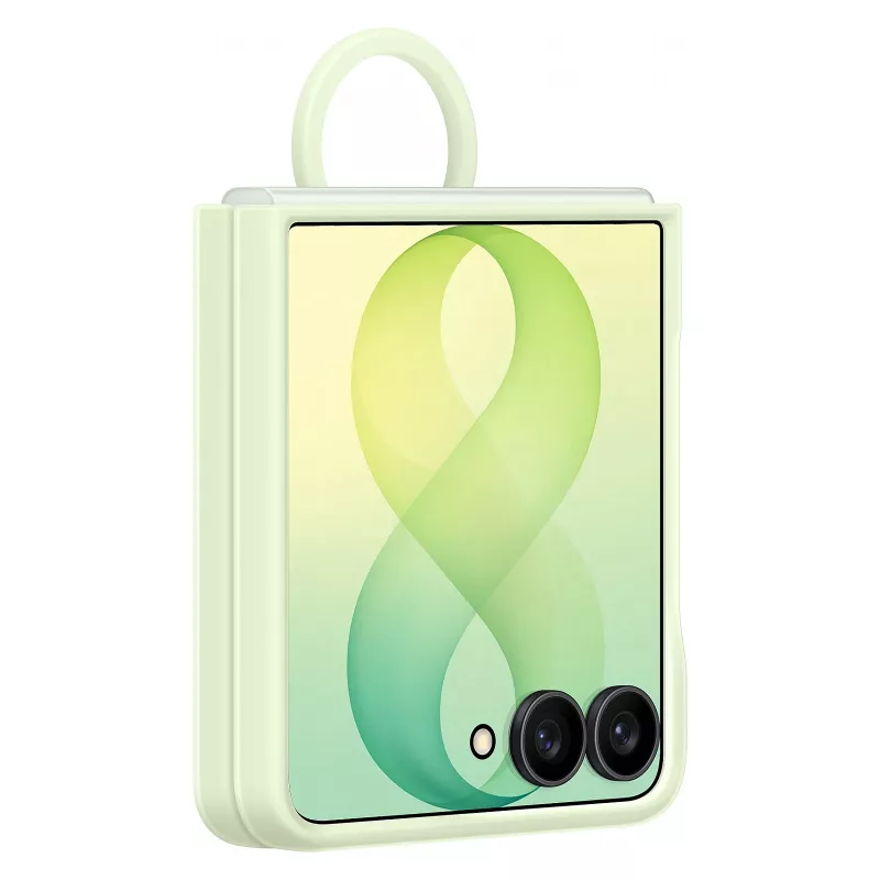 Samsung EF-EF776CGEGWW Silikonowa etui z magnetycznym pierścieniem do Galaxy Z Flip8, Zielony