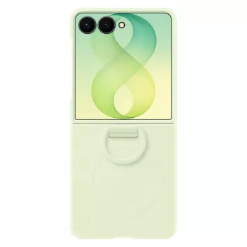 Samsung EF-EF776CGEGWW Silikonowa etui z magnetycznym pierścieniem do Galaxy Z Flip8, Zielony