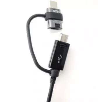 Samsung EP-DG950DBE Combo kabel danych microUSB z redukcją USB-C 1,4 m czarny (Bulk)