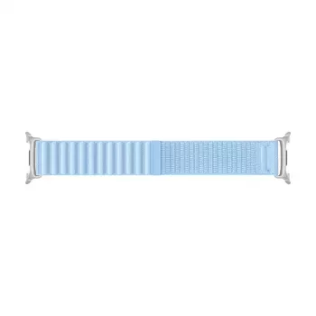 Samsung Fabric Band (S/M) Blue for Galaxy Watch8 & Watch9 – Woven Smartwatch Strap, 20mm Lug Width, Hook-and-Loop