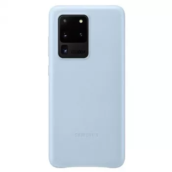 Samsung Galaxy S20 Ultra Leather Cover Case Sky Blue