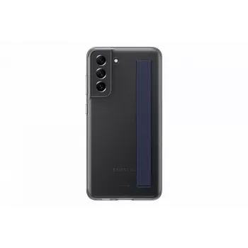 Samsung Galaxy S21 FE Clear Strap Cover Case Dark Gray