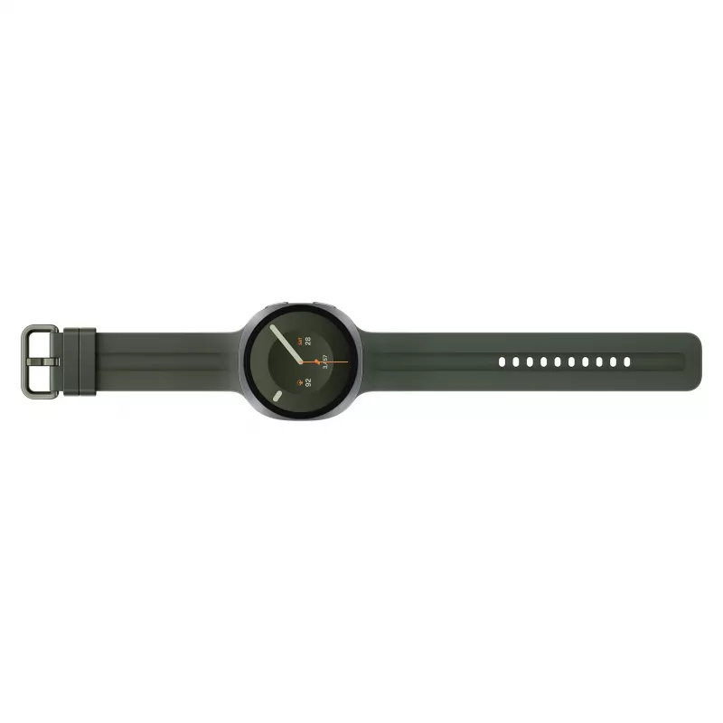 Samsung Galaxy Watch9 LTE 44 mm Silver Smartwatch z oliwkowym paskiem sportowym M/L