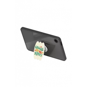 SAMSUNG GP-FPX115AMBGW Tab A9 Hybrid Edge Cover z Uchwytem na Palec, Przezroczysty, Zielony