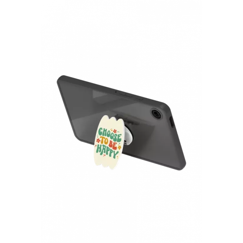 SAMSUNG GP-FPX115AMBGW Tab A9 Hybrid Edge Cover z Uchwytem na Palec, Przezroczysty, Zielony