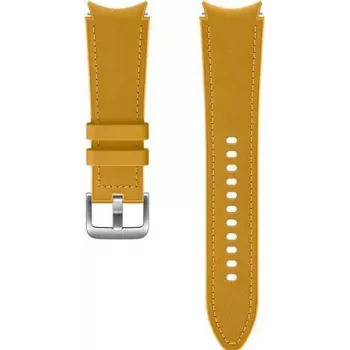 Samsung Hybrid Leather Band do Galaxy Watch4, Watch5, Watch6 (20 mm, M/L, Musztardowy Żółty)