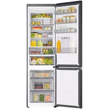 Samsung RB38C705CB1/EF 390L Total No Frost Chłodziarko-Zamrażarka z technologią SpaceMax™, sprężarką inwerterową Digital Inverter, klasą energetyczną C, kolor Glam Black