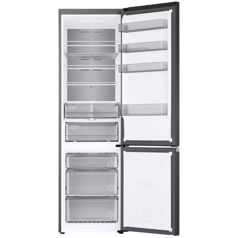 Samsung RB38C705CB1/EF 390L Total No Frost Chłodziarko-Zamrażarka z technologią SpaceMax™, sprężarką inwerterową Digital Inverter, klasą energetyczną C, kolor Glam Black