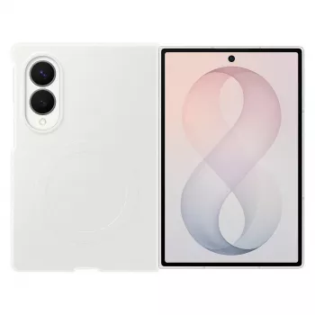 Samsung Silicone Magnet Case do Galaxy Z Fold 8 - Biały (kompatybilny z MagSafe)