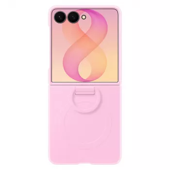 Samsung Silikonowe etui z magnetycznym pierścieniem do Galaxy Z Flip8 - fioletowe