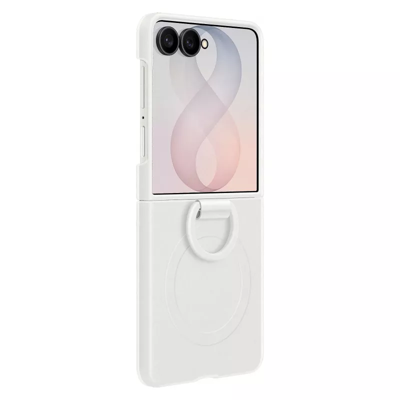 Samsung silikonowe etui z magnesem pierścieniowym do Galaxy Z Flip8, białe